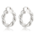 Fashionable and atmospheric frosted earrings for women, French retro twisted twisted geometric earrings